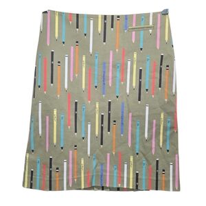 Elevenses Anthropologie  Multicolor Pencil Print Skirt